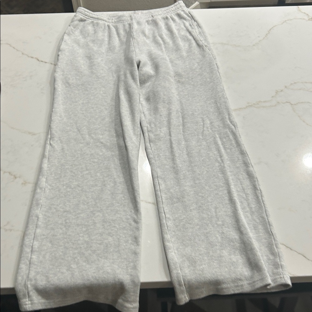 Brandy Melville Heather Gray Ribbed Pants